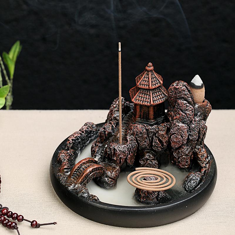 High Mountain Flowing Water Smoke Burner