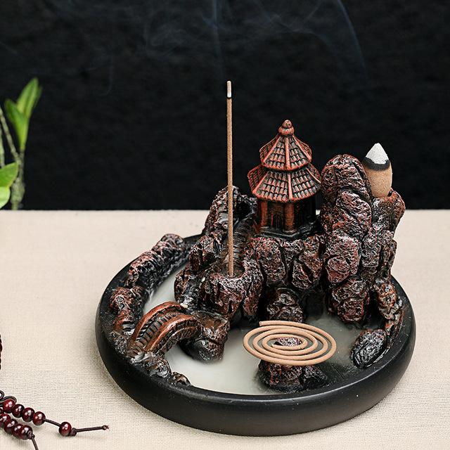 High Mountain Flowing Water Smoke Burner