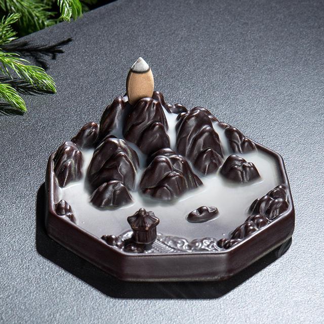 High Mountain Flowing Water Smoke Burner