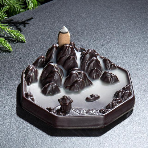 High Mountain Flowing Water Smoke Burner