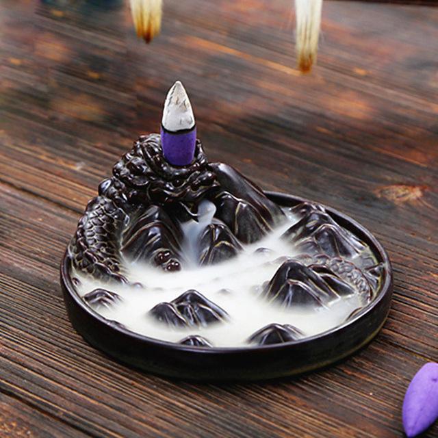 High Mountain Flowing Water Smoke Burner